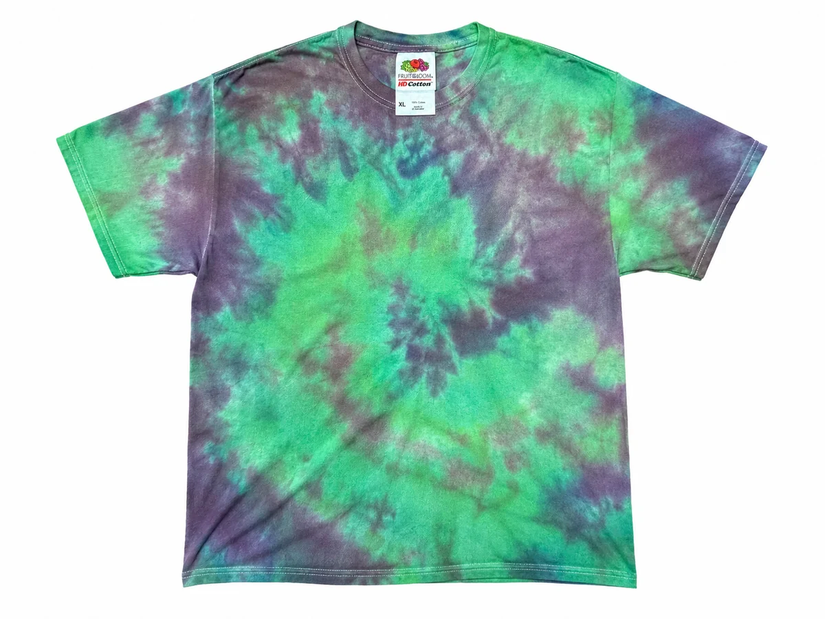 Green & purple one-of-a-kind dye